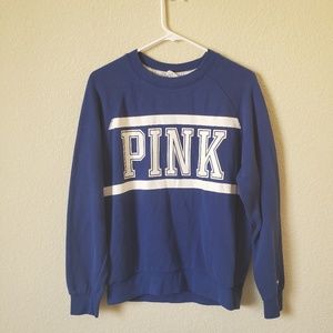 Victoria's Secret PINK Blue Crew Neck